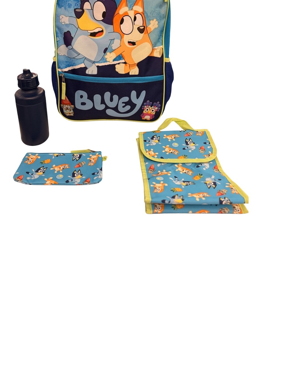 Bluey Kids Backpack Set in Light Blue and Navy - Bluey